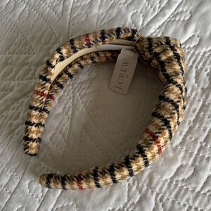 J. Crew Camel and Black Plaid Headband